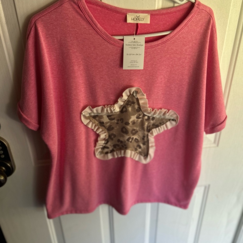 Hoxekle Pink Star Blouse